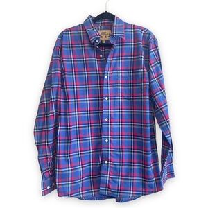 1897 Legend’s men’s long sleeve plaid casual button down shirt size large